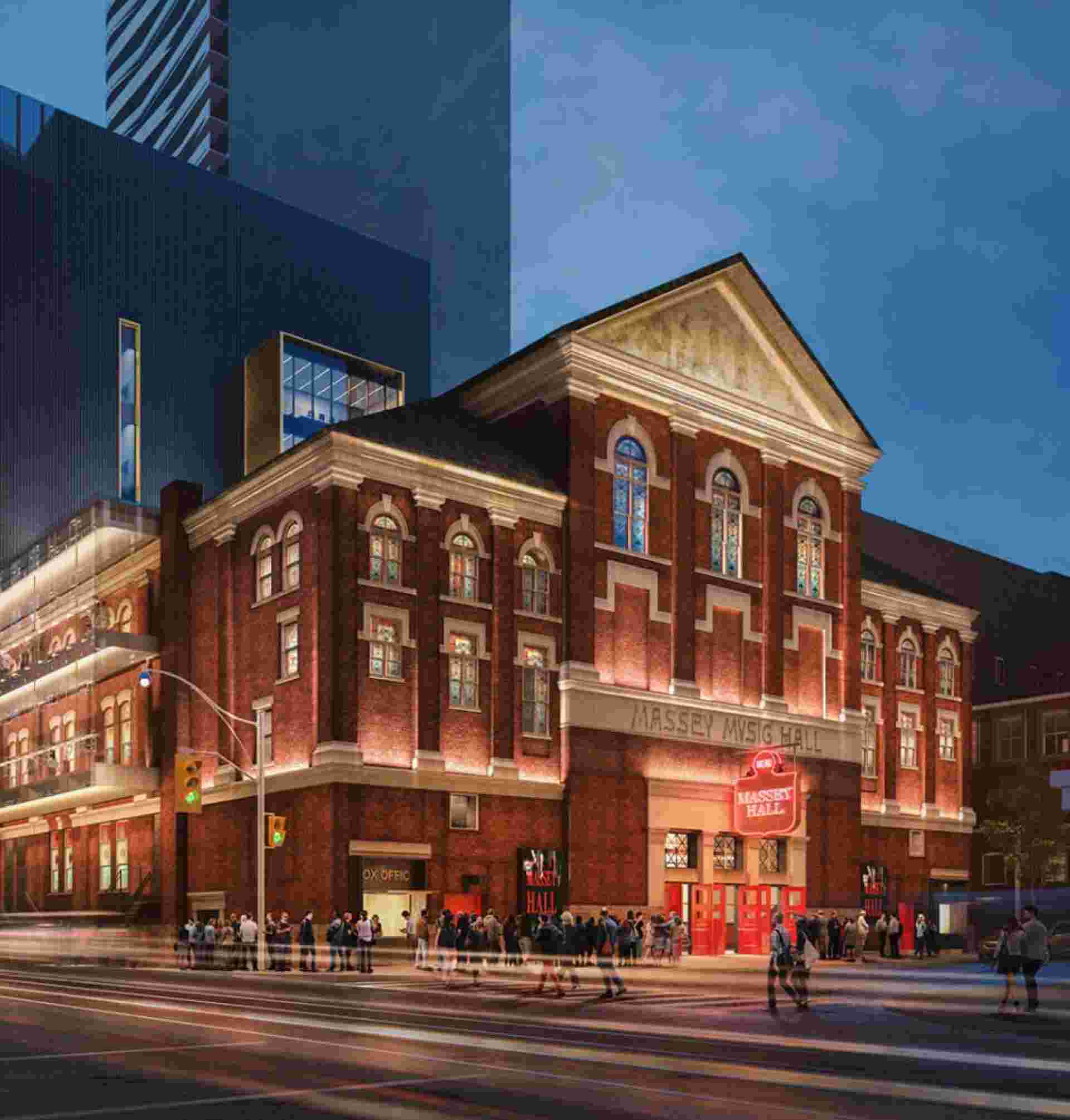 Musique tout-en-un - massey-hall-exterior-front-entrance-night