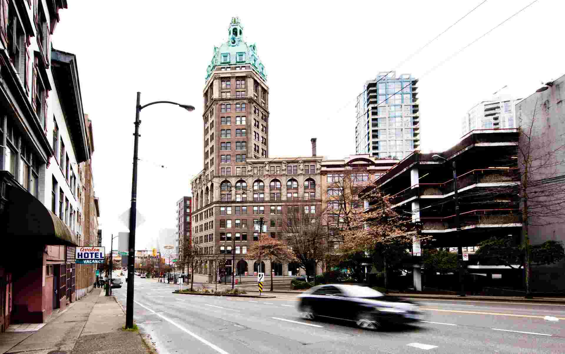 Exterior view of Allied office building at 128 West Pender Street in Vancouver