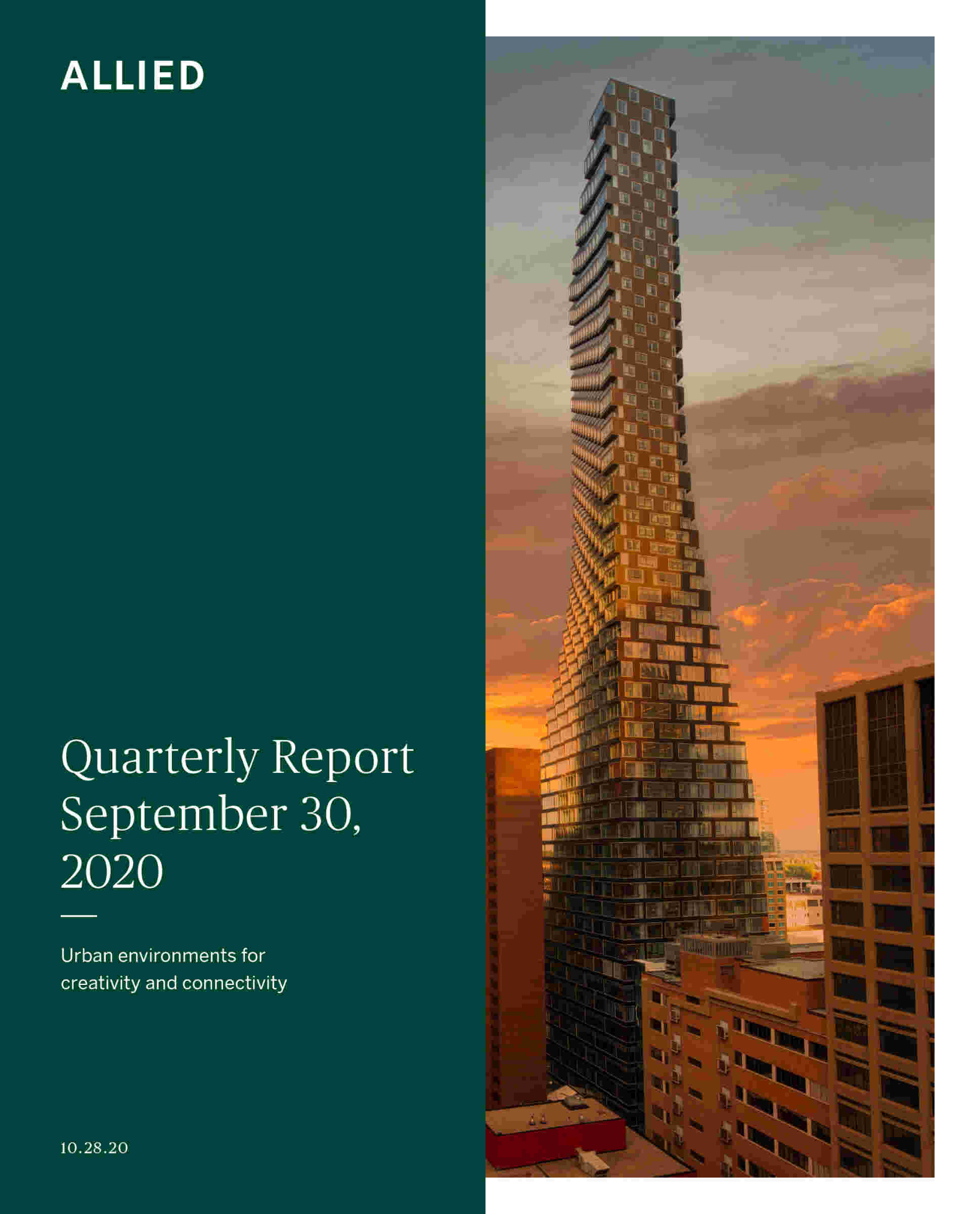 Financial Reports 2023 - allied-reit-quarterly-report-september-30-2020