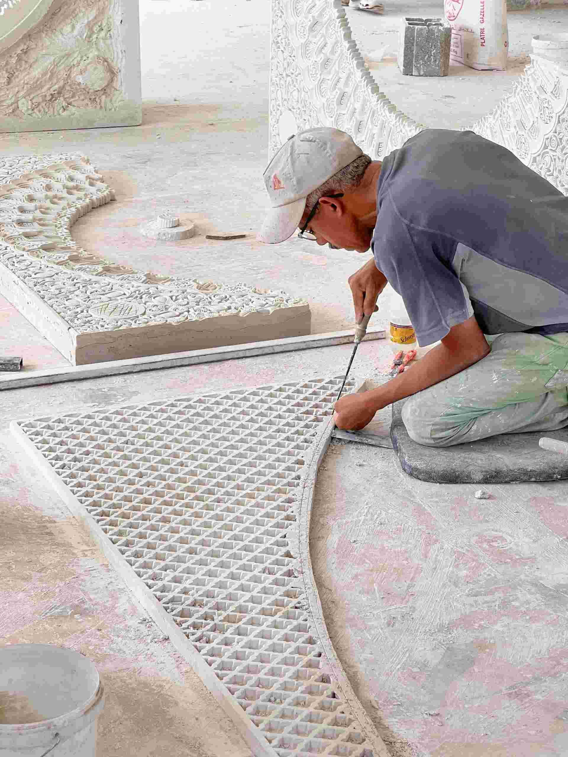 Part to Whole - 9_A-plaster-carver-at-work-in-Fez-Morocco