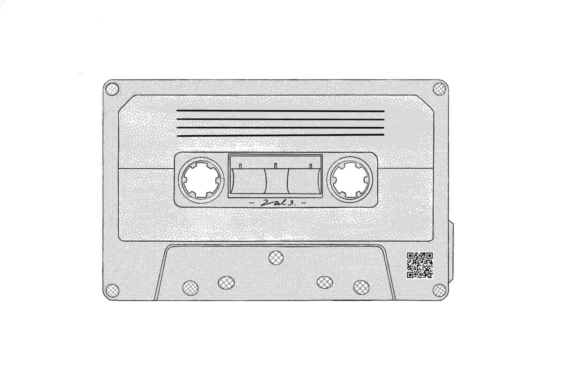 Anatomy of a Mixtape - cassette-illustration-black-white