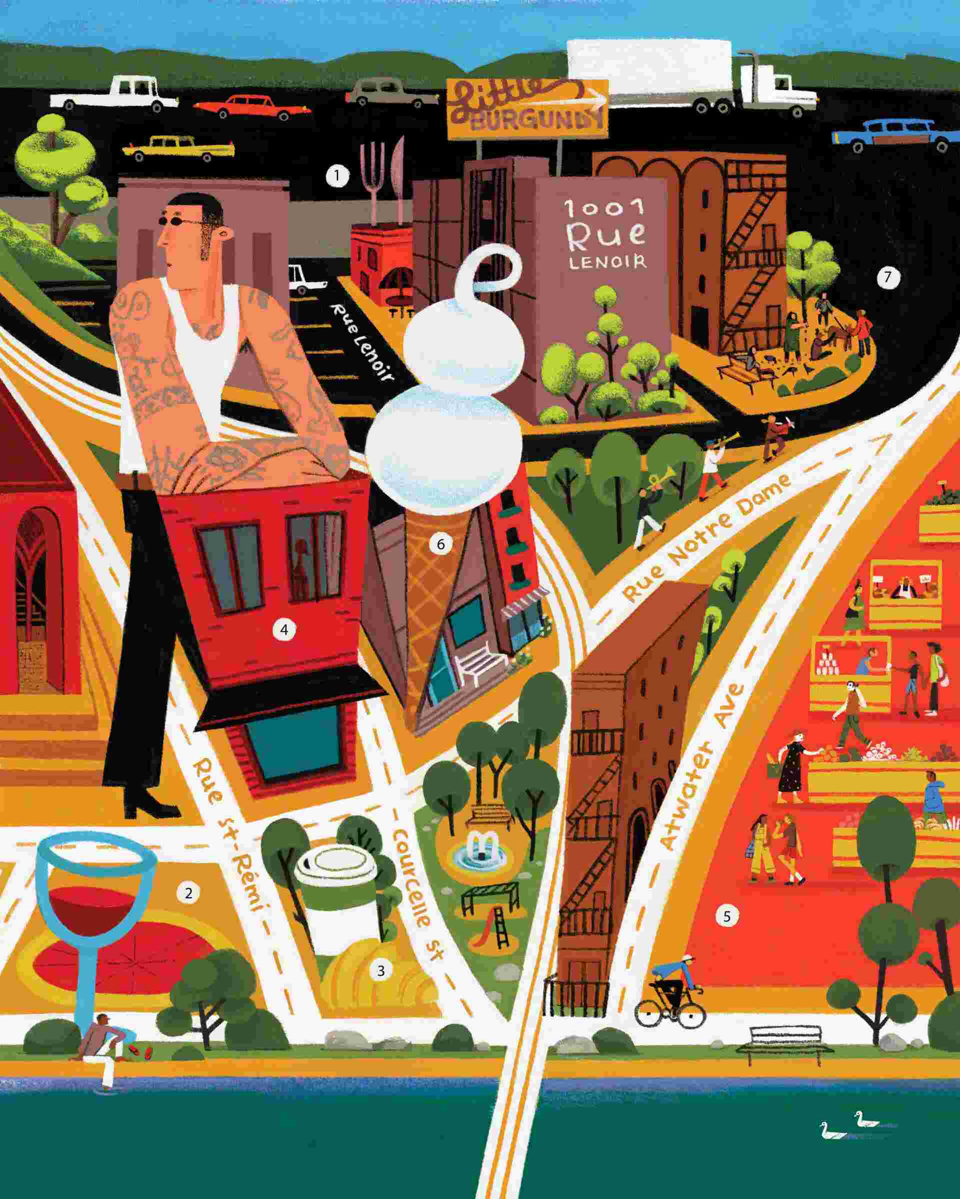 1001 Rue Lenoir - illustrated-city-map